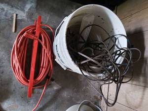 lot 11007 image: Orange Extension Cord and Power Outlet