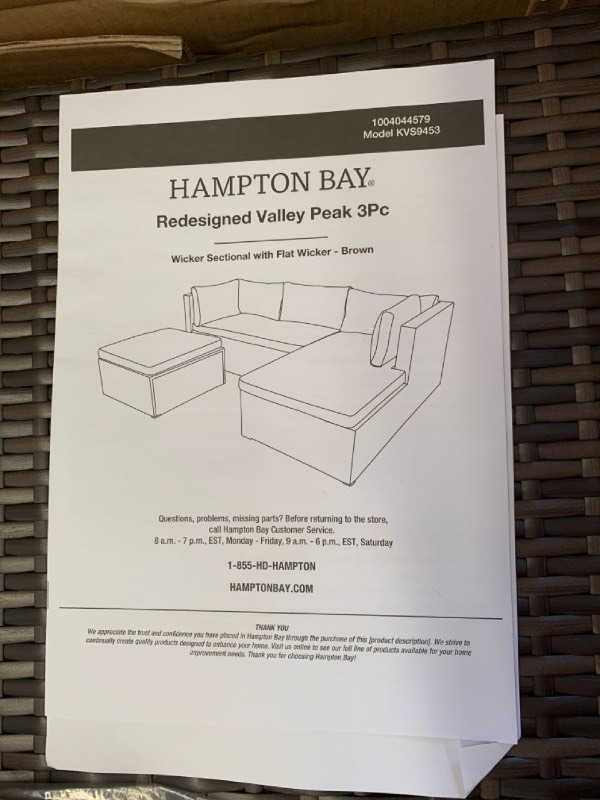 Hampton bay best sale valley peak sectional