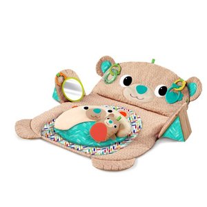 lot 1394 image: Bright Starts Tummy Time Prop & Play Activity Mat - Teddy Bear, Ages Newborn 