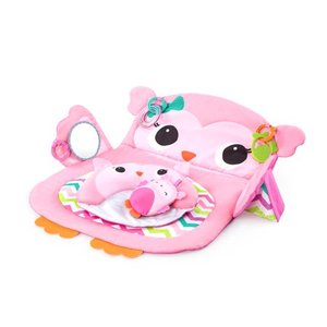 lot 1395 image: Bright Starts Tummy Time Prop & Play Activity Mat - Owl, Ages Newborn 