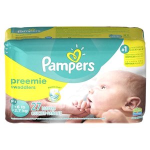 lot 1396 image: Pampers Swaddlers Preemie Diapers Size P-1 27 count