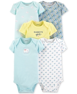 lot 1458 image: Carters Baby Girls 5-Pk. Daddys Girl Cotton Bodysuits