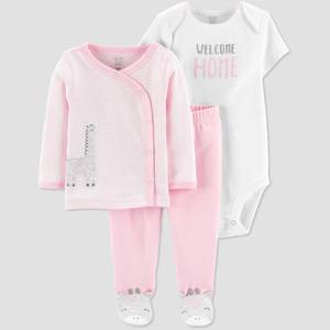 lot 1459 image: Baby Girls Cardigan Layette set - Just One You made by carters Pink Preemie