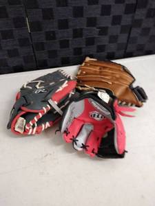 lot 1531 image: baseball gloves 3 pc