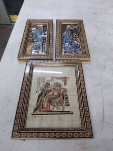 lot 1594 image: 3 pc set of pictures