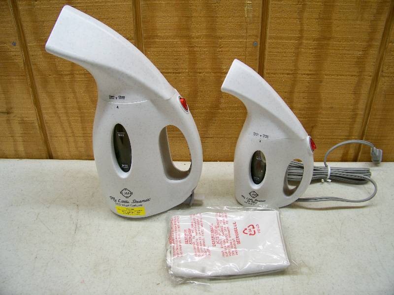 lot 1021 image: Joy Mangano My Little Steamer Deluxe and Go Mini