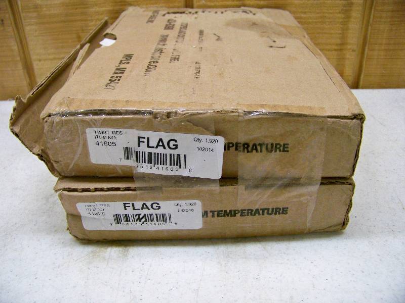 lot 1058 image: 2 Cases of Flag Twist Ties