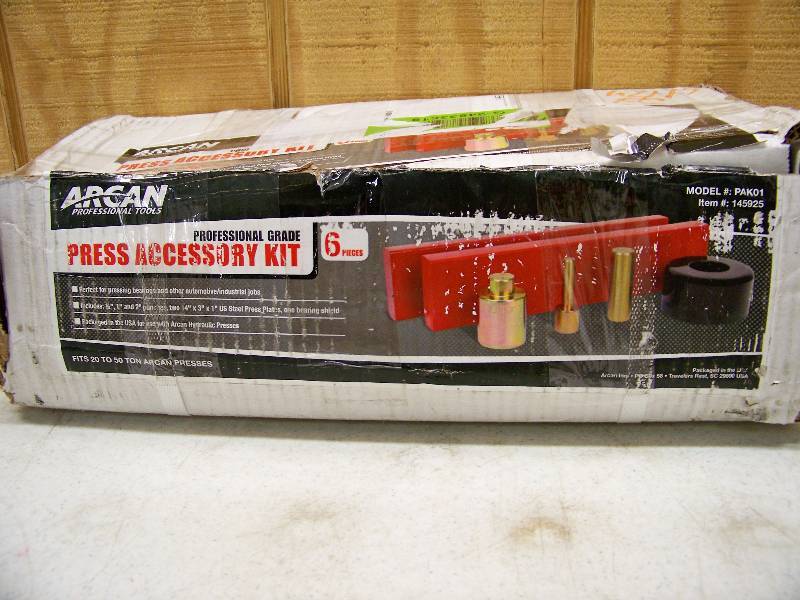 lot 1060 image: Arcan 6 Piece Professional Grade Press Accessory Kit