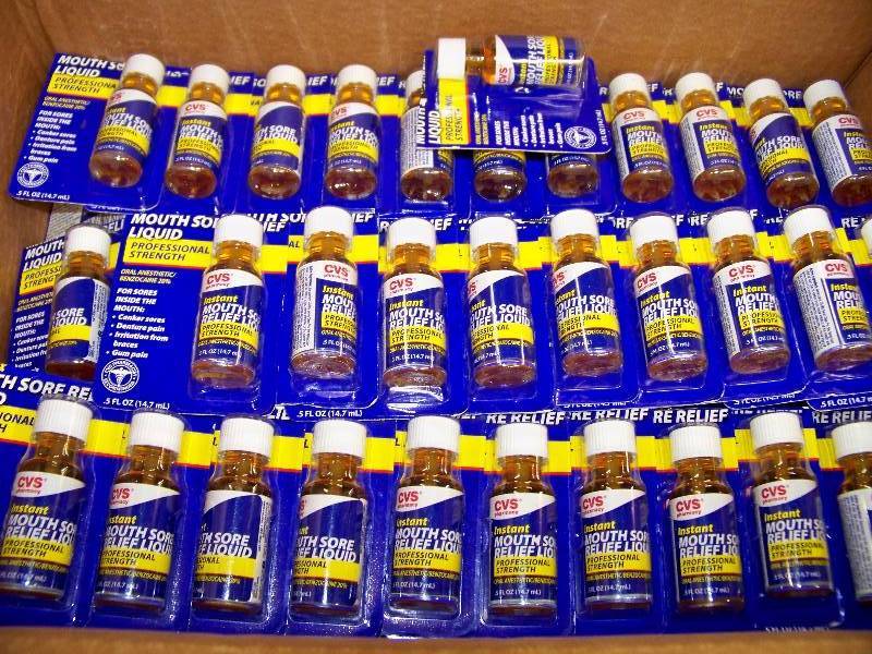 lot 1072 image: 120 Bottles CVS Mouth Sore Relief Liquid