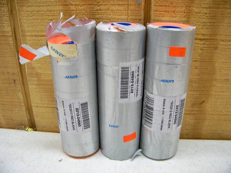 lot 1139 image: 26 Rolls Garvey Price Gun Labels