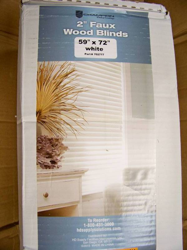lot 1151 image: 2 Champion 2 Faux Wood Blinds