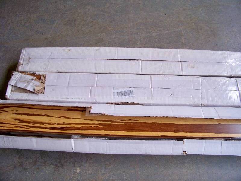 lot 1255 image: 3 Boxes of 25.75 sq ft Bamboo Tigerstripe Flooring