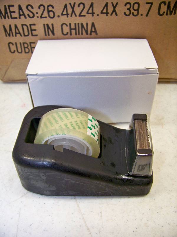 lot 1203 image: Case of 48 Black Scotch Tape Dispensers
