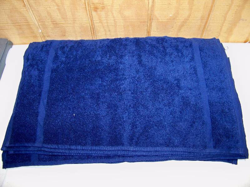 lot 1041 image: 12 New Navy Blue Hand Towels