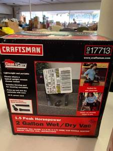 lot 942 image: NEW Craftsman 2 Gallon Wet Dry Vac