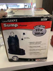 lot 943 image: NEW Little Giant 13 HP Cast Iron Sump Pump