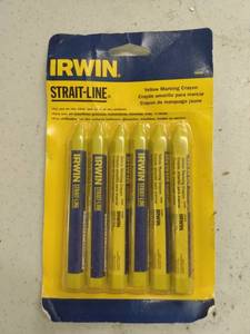 lot 2842 image: NEW Irwin Yellow marking crayon