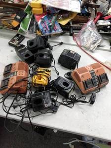 lot 2855 image: Lot battery chargers
