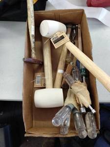 lot 2867 image: Rubber malots, nut drivers ball peen