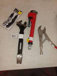 lot 6519 image: pipe wrench other misc items