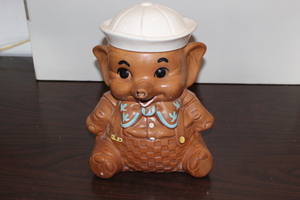 lot 9651 image: Twin Winton Sailor Elephant Cookie Jar