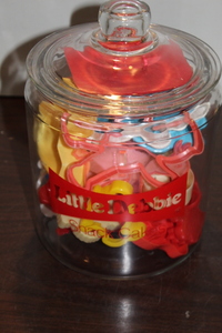 lot 9678 image: Little Debbie Snack Jar with Cookie Cutters