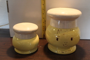lot 9757 image: Small Chef Head Cookie Jars