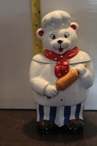 lot 9808 image: Baker Bear with Rolling Pin Cookie Jar