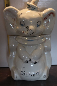 lot 9829 image: Double Faced Elephant Mouse Cookie Jar