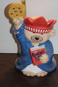 lot 9838 image: Bear Cookie Jar Stature of Liberty