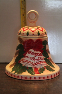 lot 9871 image: Christmas Bell Cookie Jar