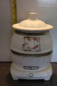 lot 9888 image: Pot Bellied Stove Cookie Jar