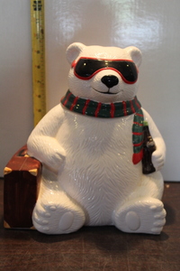 lot 9946 image: 1996 Coca-Cola Polar Bear Trip to Hollywood Cookie Jar