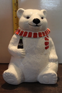 lot 9947 image: 1994 Coca-Cola Polar Bear Cookie Jar