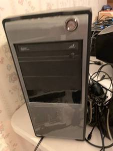 lot 2090 image: Computer system with two monitors keyboard and mouse