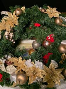 lot 2136 image: Two decorated wreaths