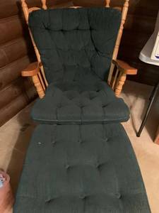 lot 2174 image: Rocker glider with ottoman
