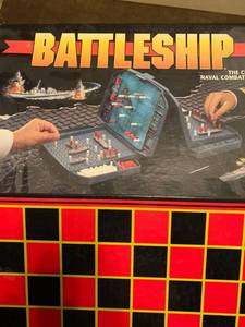 lot 2185 image: Battleship game and a checkerboard