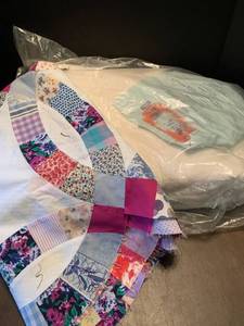 lot 2233 image: Quilts in progress and batting