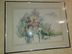 lot 3011 image: Watercolor by Eileen Jones Spring Things 20 x 26