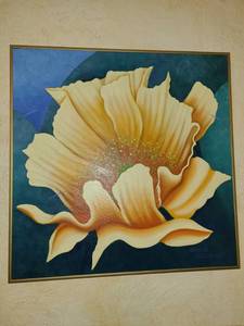 lot 3013 image: Oil Maureen Walter Kechi Cactus Flower 24 x 24