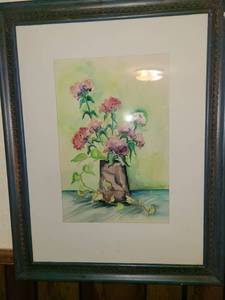lot 3016 image: Watercolor by Judy Dove. 27.5 x 22.5