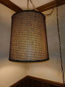 lot 3017 image: Retro Hanging Lamp 15 x 14. Works Great