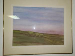 lot 3021 image: Watercolor by Sieler  Twilight  26 x 32