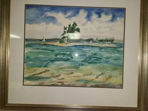 lot 3022 image: Watercolor by Judy Dove Virginian Key 39 x 35