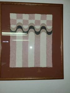 lot 3025 image: Hand formed Paper Dark River by Judy Dove 25 x 21