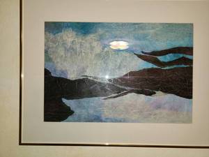 lot 3027 image: Collage by Judy Dove  Mountain Lake 22 x 30