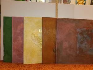 lot 3050 image: 5 Seasonal Paintings by Judy Dove Early Spring, Spring, summer, Autumn, Winter paintings