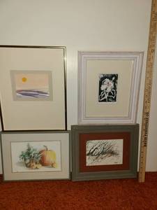 lot 3057 image: 4 pcs. of Various Art