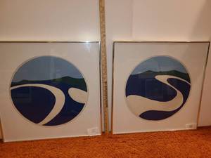 lot 3066 image: 2 Wood Cut Art Pieces